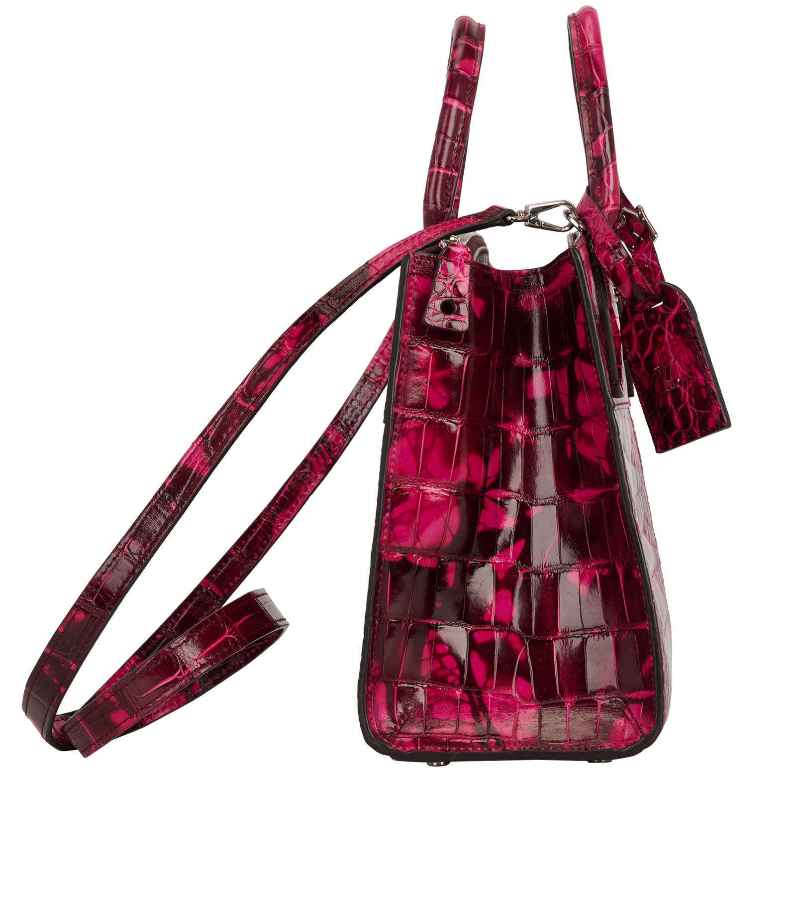 City Steamer PM, &pound;6,500, Handbags, Pink, Crocodile, Side view